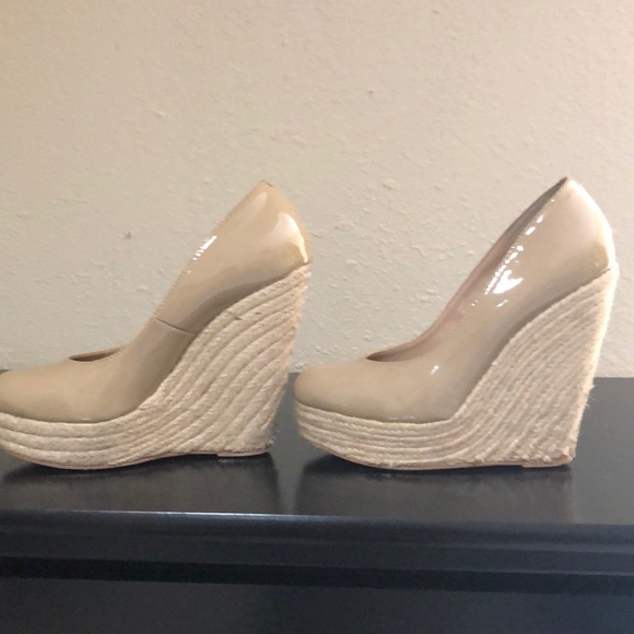 Rope braid wedge tan heels Steve Madden - Picture 3 of 6